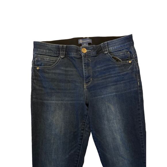 Women 14 Democracy "Ab"Solution Jeans Denim Pants Ankle Skimmer Indigo Skinny - Picture 2 of 5
